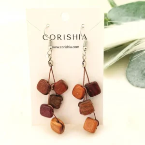 Little Squares Meleny Wood Earrings