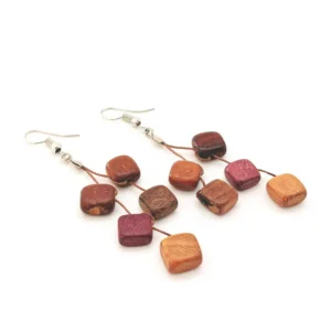 Little Squares Meleny Wood Earrings