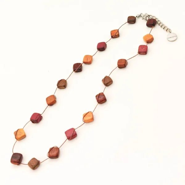 Little Squares Wood Meleny Necklace - Image 2