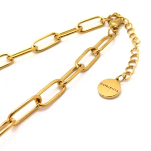 Medium Paperclip Link Gold Necklace