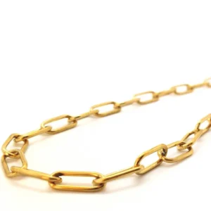 Medium Paperclip Link Gold Necklace