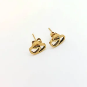 Sweet Doble Heart Stud Earrings